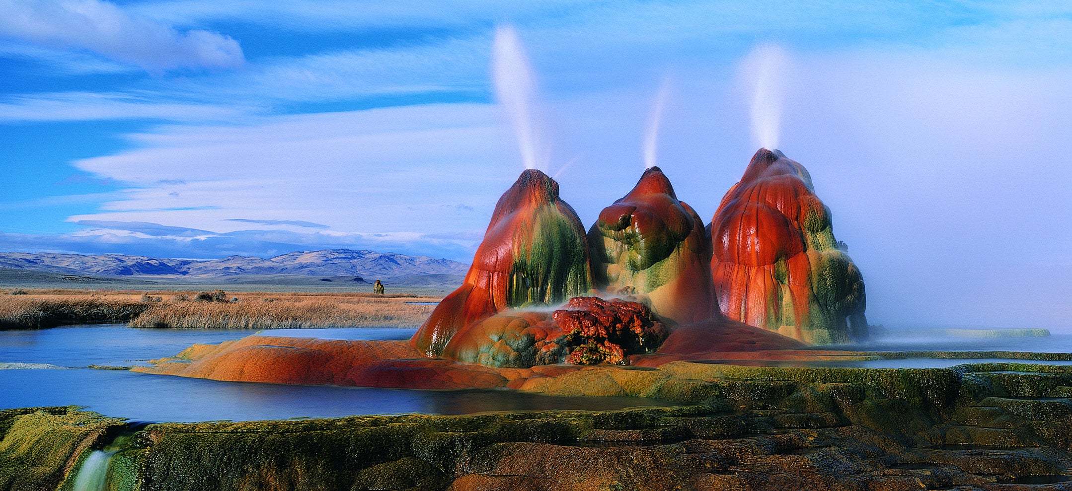 water spouting from the geyser