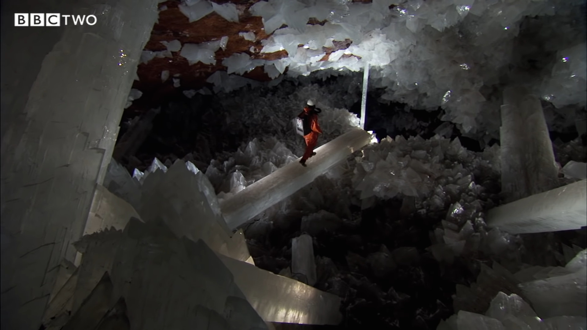 the large crystals