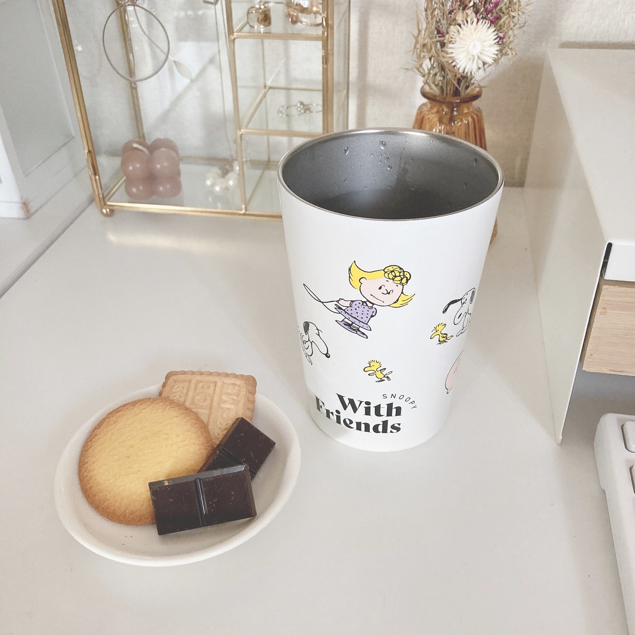 PLAZA(プラザ)で見つけたオススメのタンブラー「スヌーピー PEANUTS ステンレスタンブラー アイボリー」