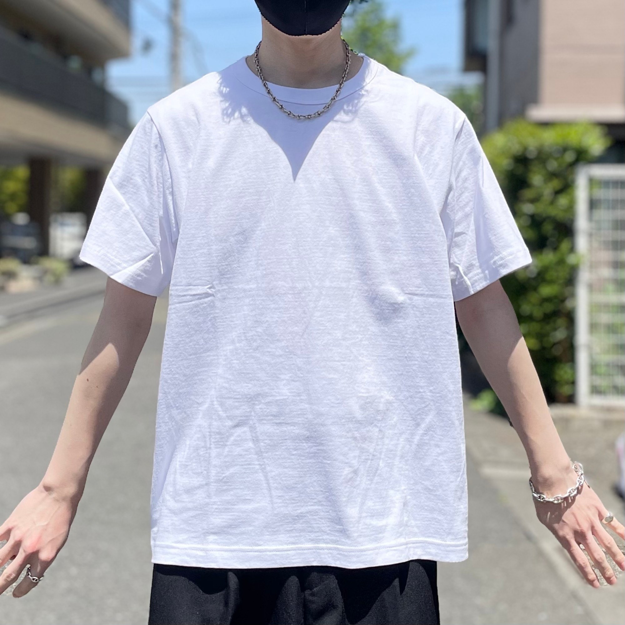 無印良品のおすすめのメンズアイテム「太番手天竺編みTシャツ」