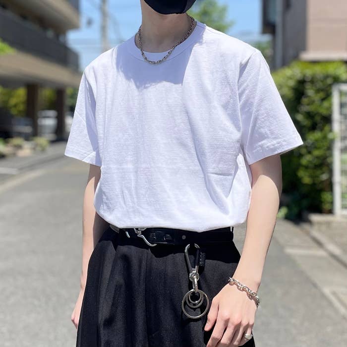 無印良品のおすすめのメンズアイテム「太番手天竺編みTシャツ」