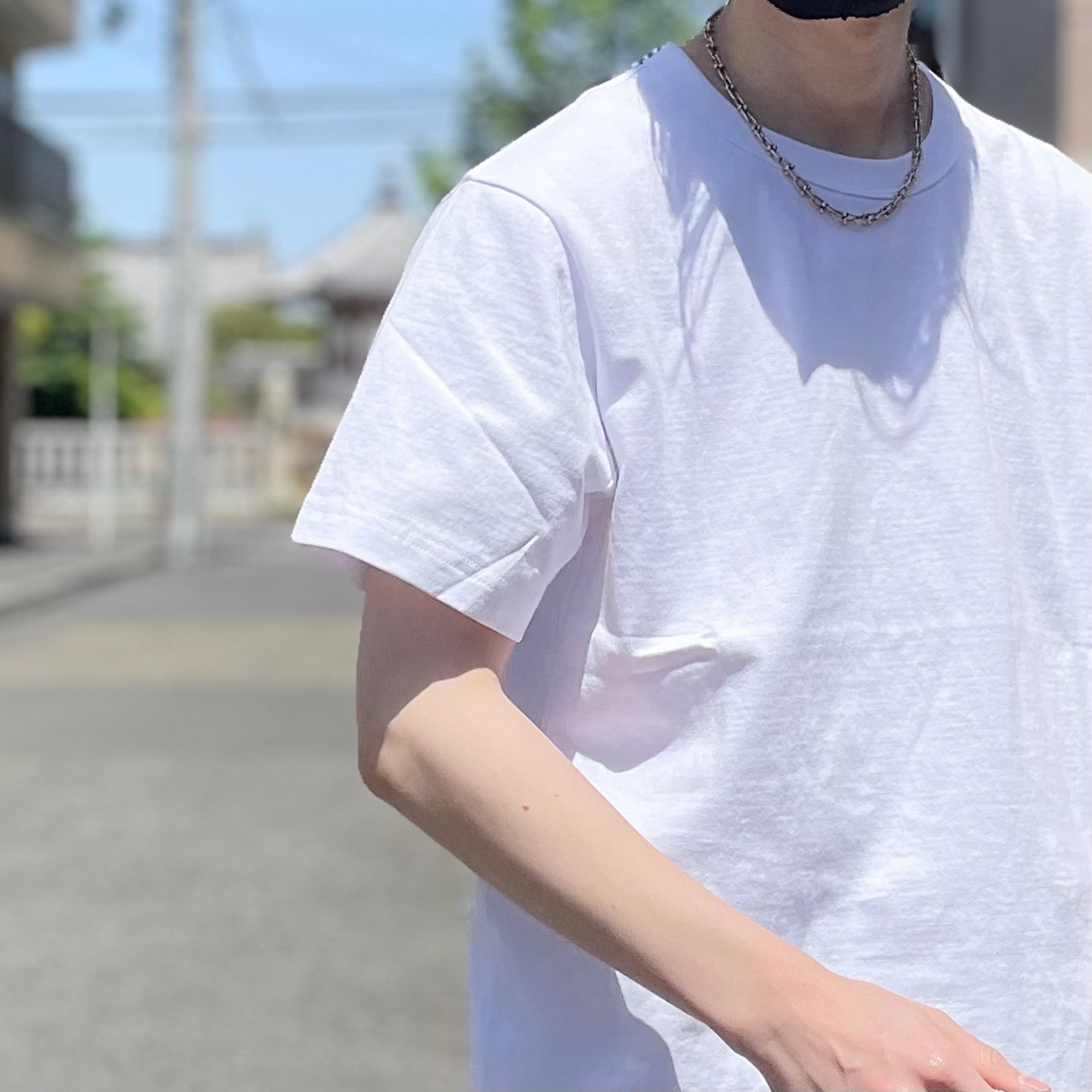 無印良品のおすすめのメンズアイテム「太番手天竺編みTシャツ」