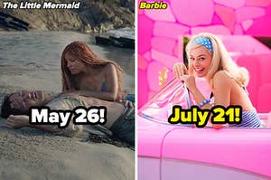 The Little Mermaid is out May 26th while Barbie is out July 21st