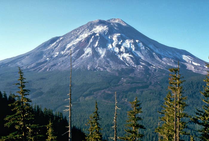 Mount St. Helens before it erupted