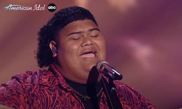 Iam Tongi singing on American Idol