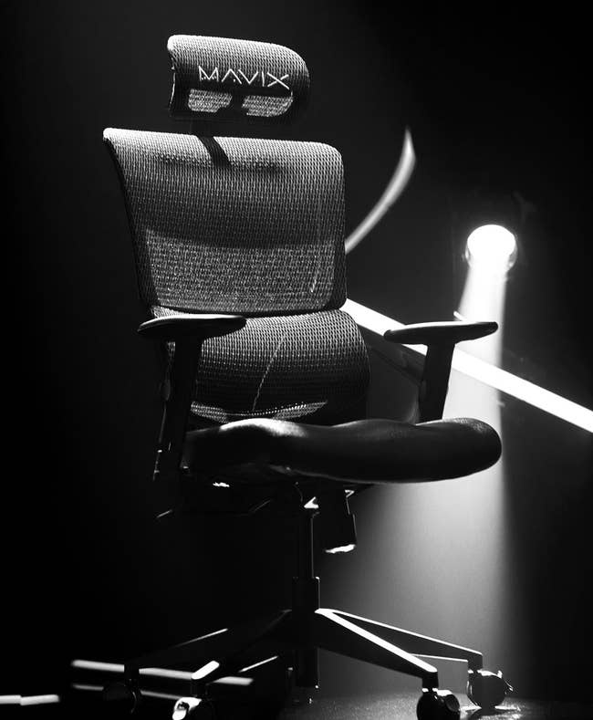 a sleek black gaming chair