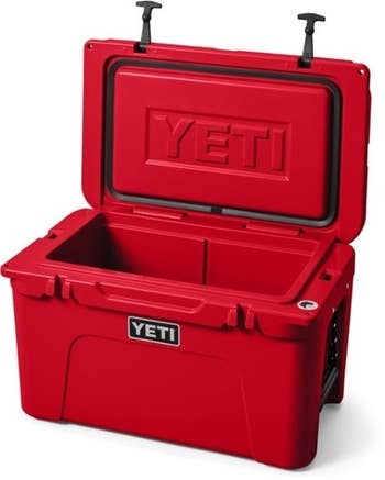 a red yeti cooler