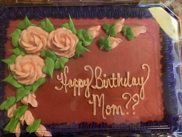 Question marks on a cake