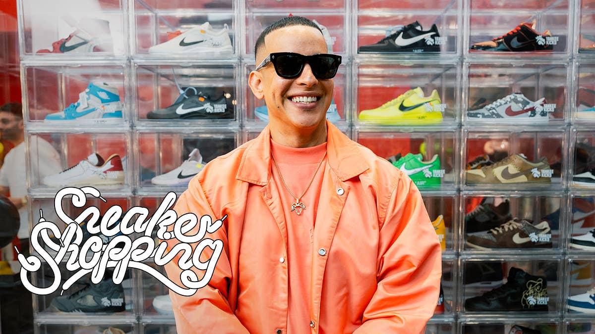 Daddy Yankee goes Sneaker Shopping with Complex’s Joe La Puma at YankeeKicks in Miami and talks about the Puerto Rico Air Force 1s, his historic deal with Reebo