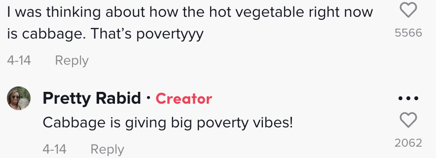 a TikTok comment