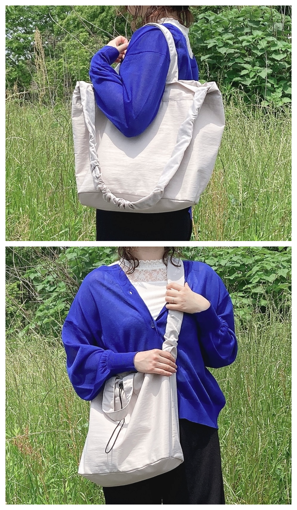 GLOBAL WORK(グローバルワーク)のオススメのバッグ「撥水クシュクシュ2WAYショルダー」