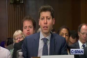 openAI CEO is pictured in hearing
