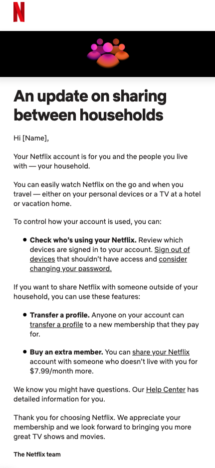 A First Look At The Impact of Netflix's Password Sharing Crackdown -  Antenna Blog