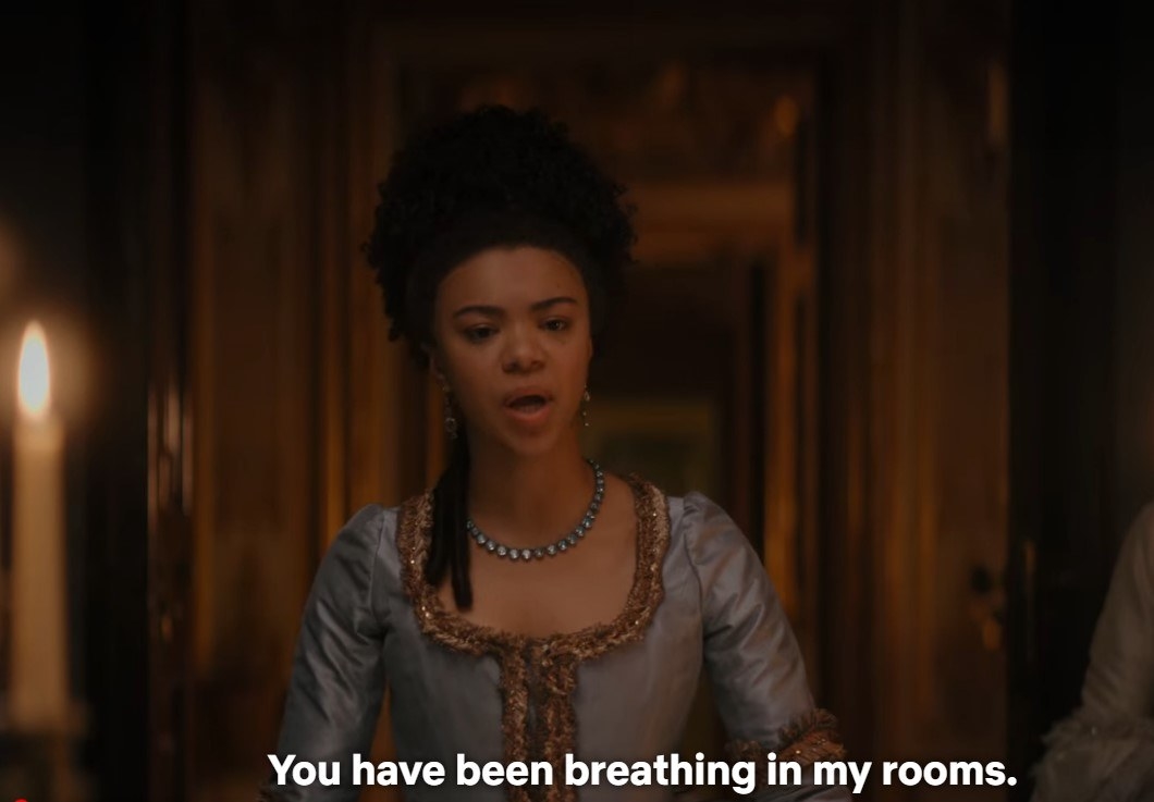 Queen Charlotte yelling at King George