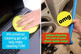 a universal cleaning gel and a dryer vent cleaning system