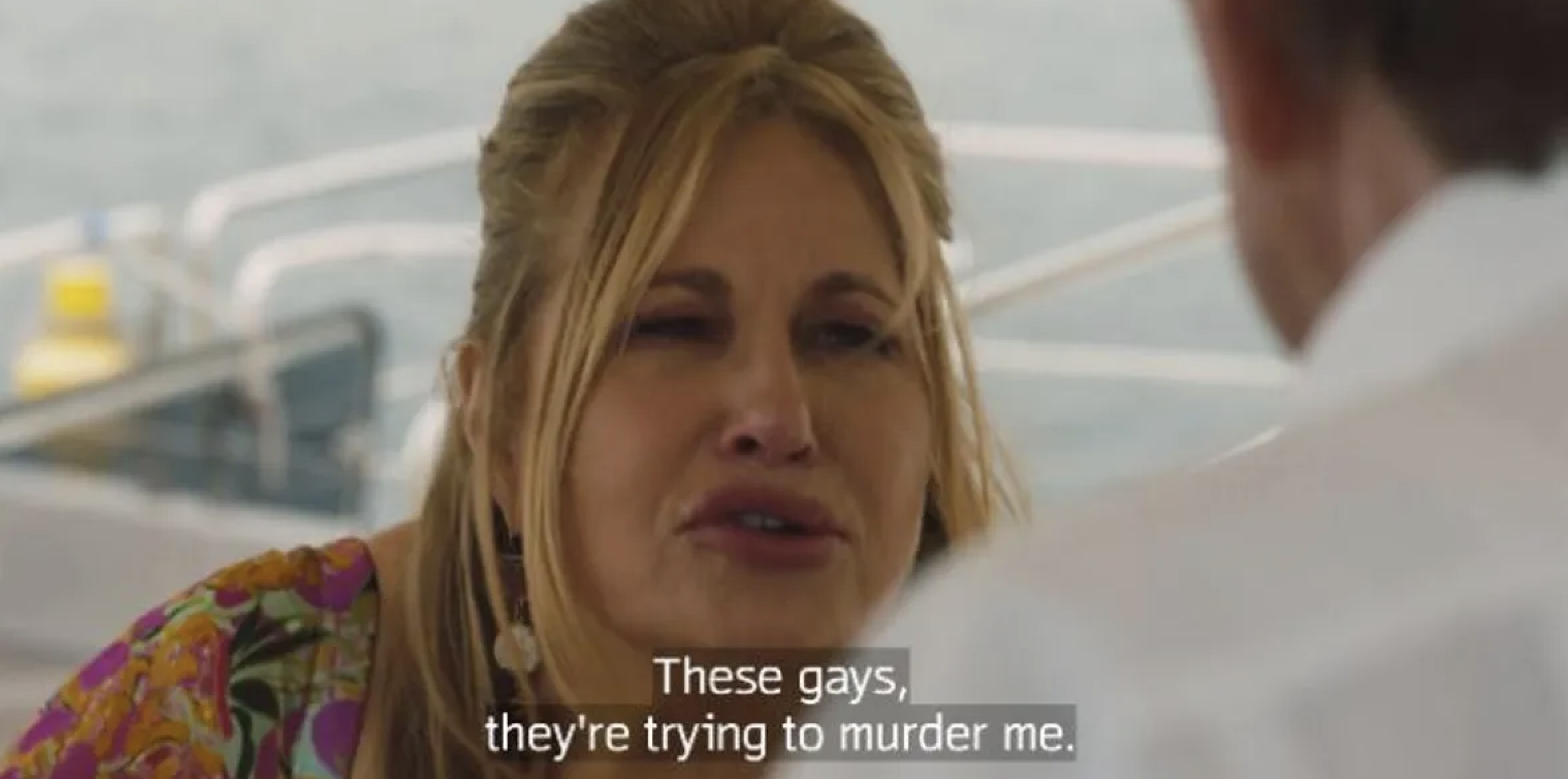 Jennifer Coolidge on The White Lotus saying &quot;These gays, they&#x27;re trying to murder me&quot;