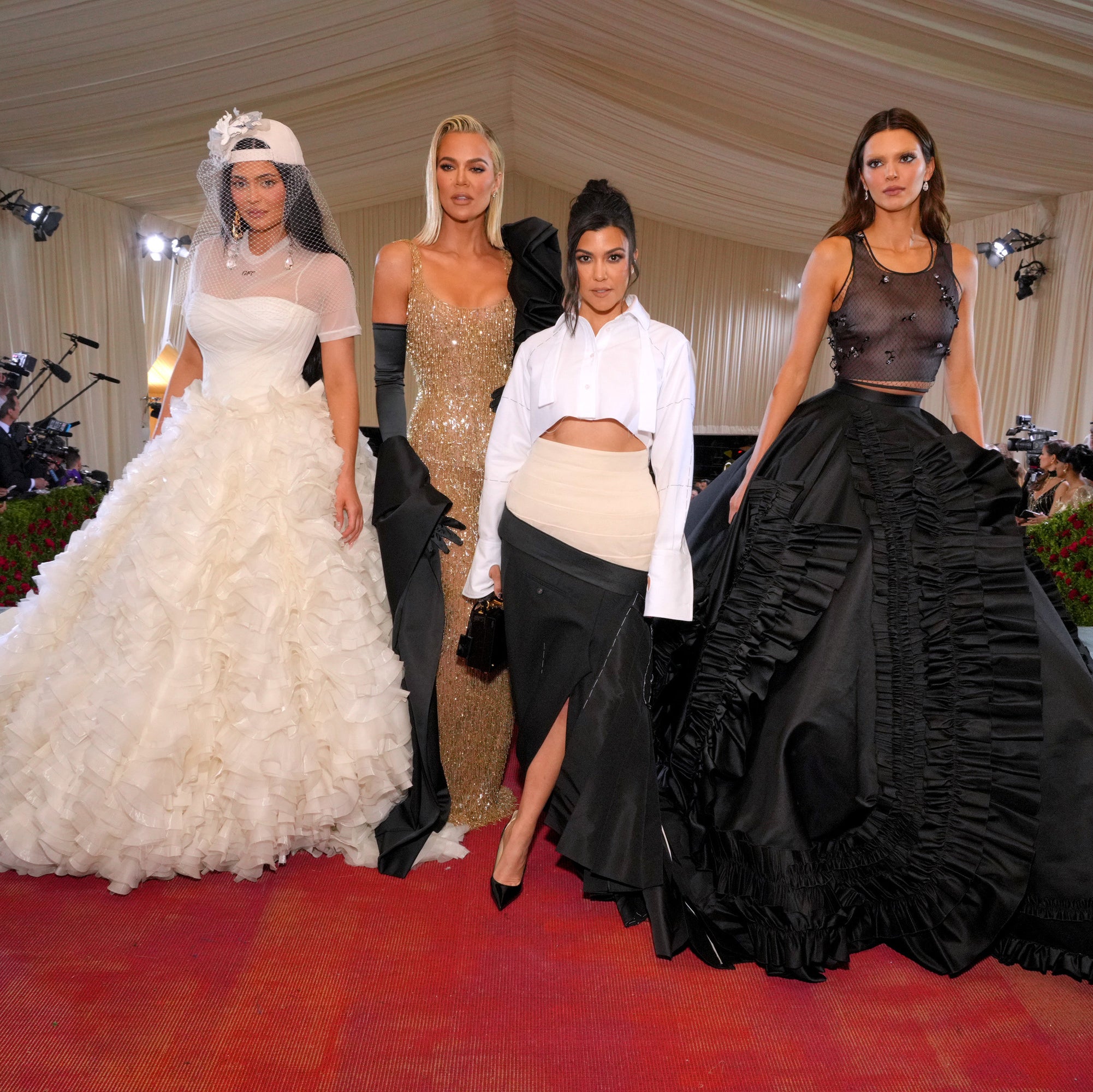 Kylie, Khloé, Kourtney, and Kendall on the red carpet