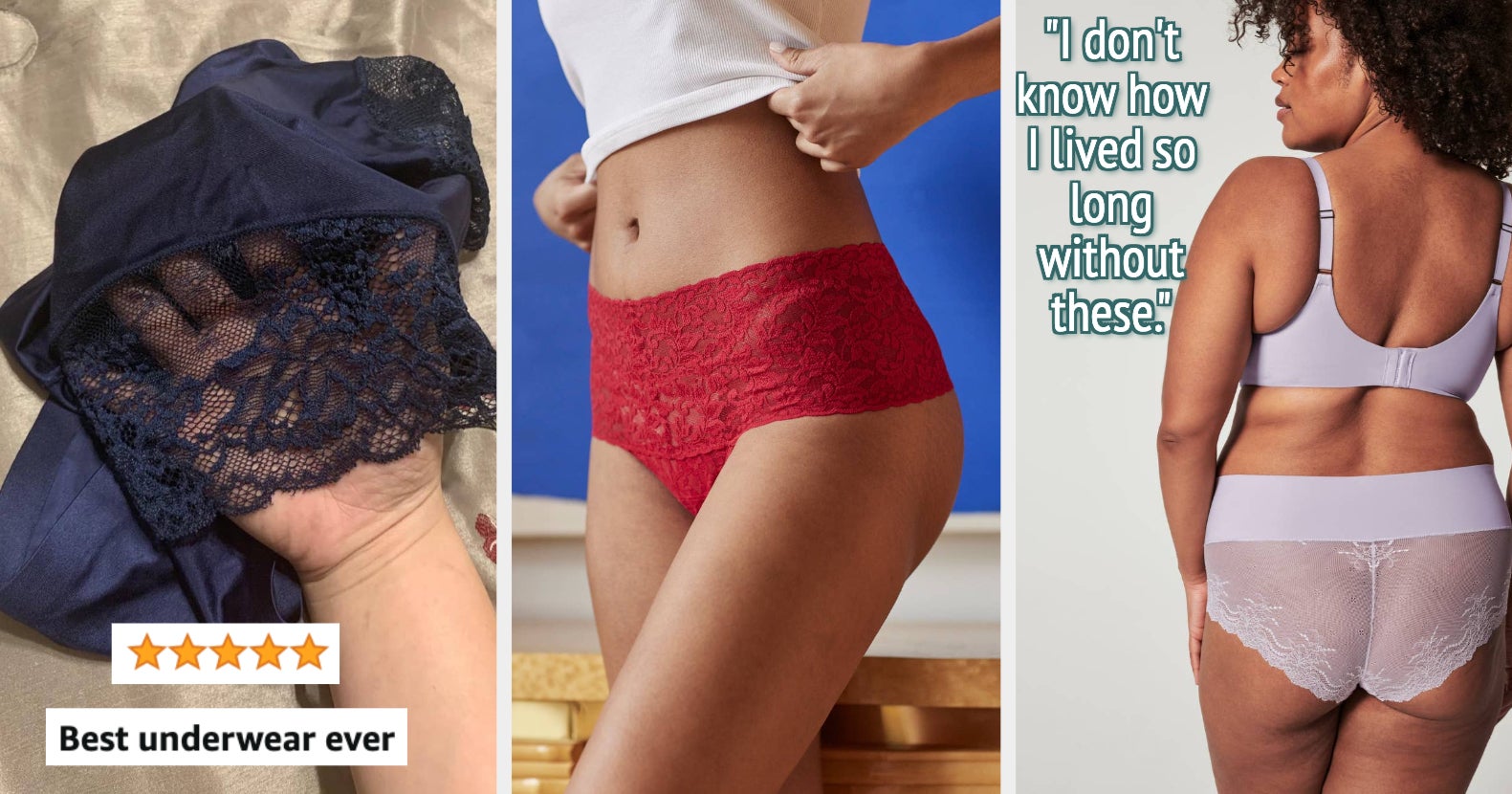 Laura Ashley Seamless Lace Underwear (5-Pack), Women's Fashion