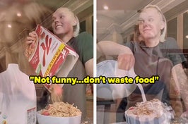 Jojo Siwa was criticized for wasting food in a comedy video