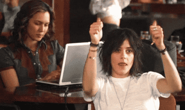 A GIF of Shane from The L Word giving a thumbs-up