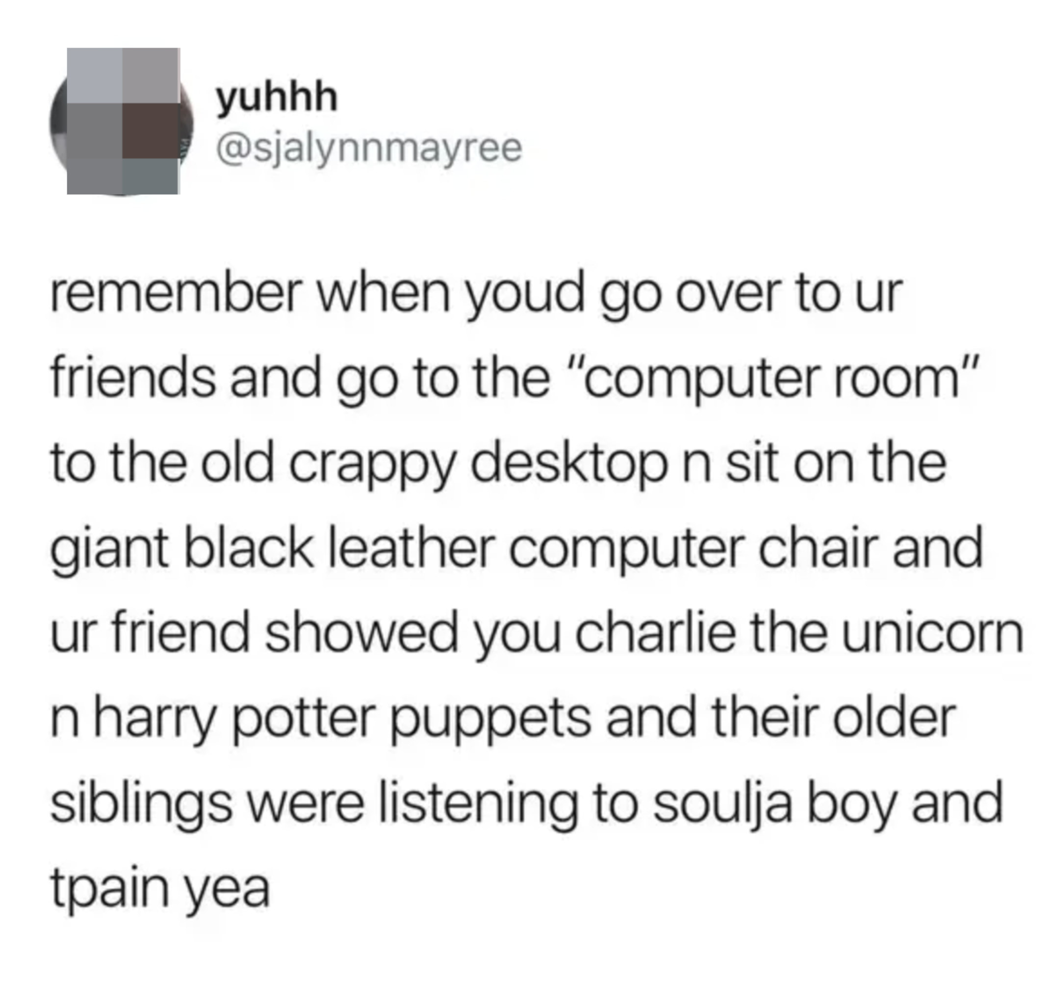 Tweet about the existence of a computer room being a thing