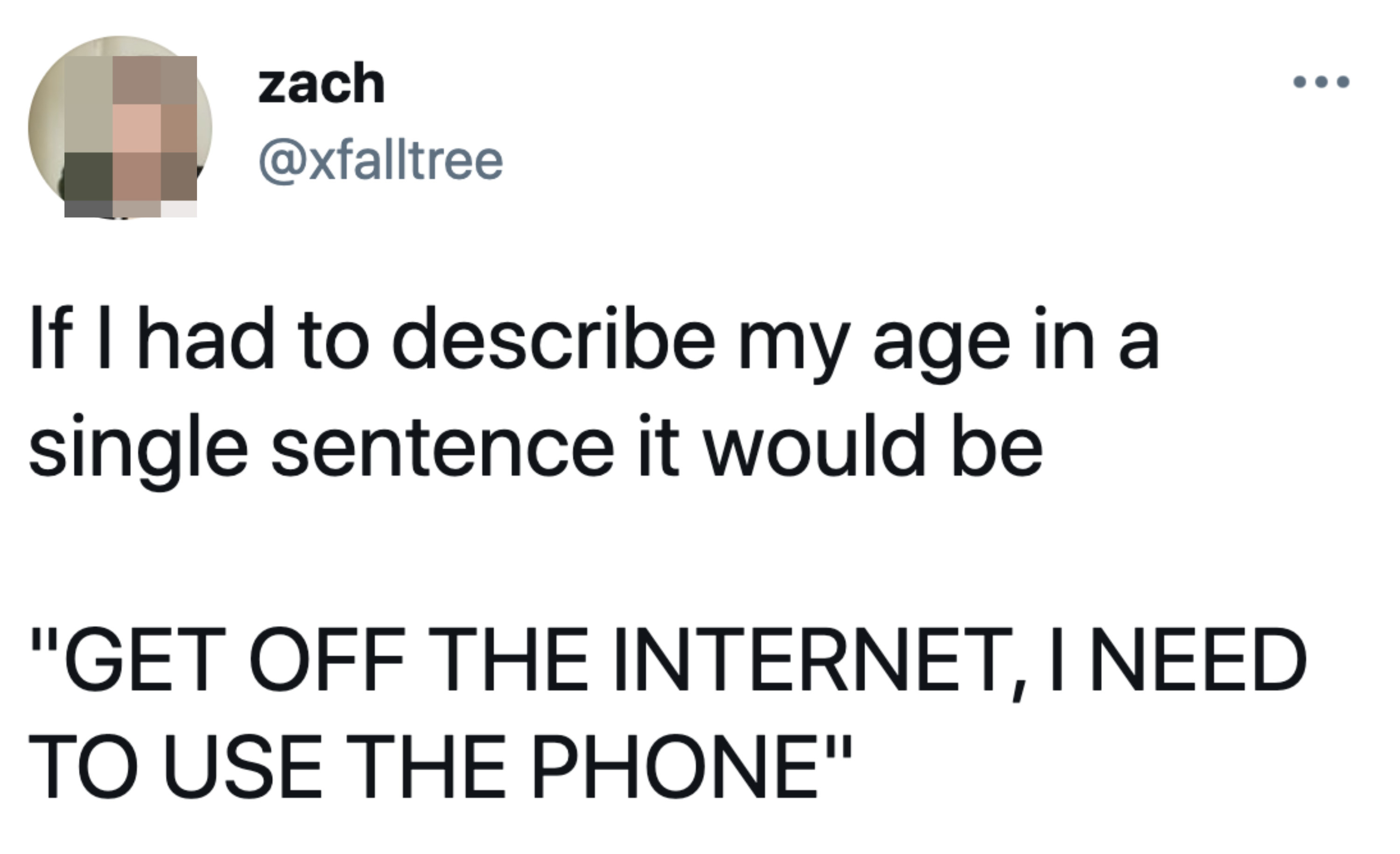 &quot;GET OFF THE INTERNET, I NEED TO USE THE PHONE&quot;