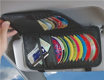 A visor with CDs