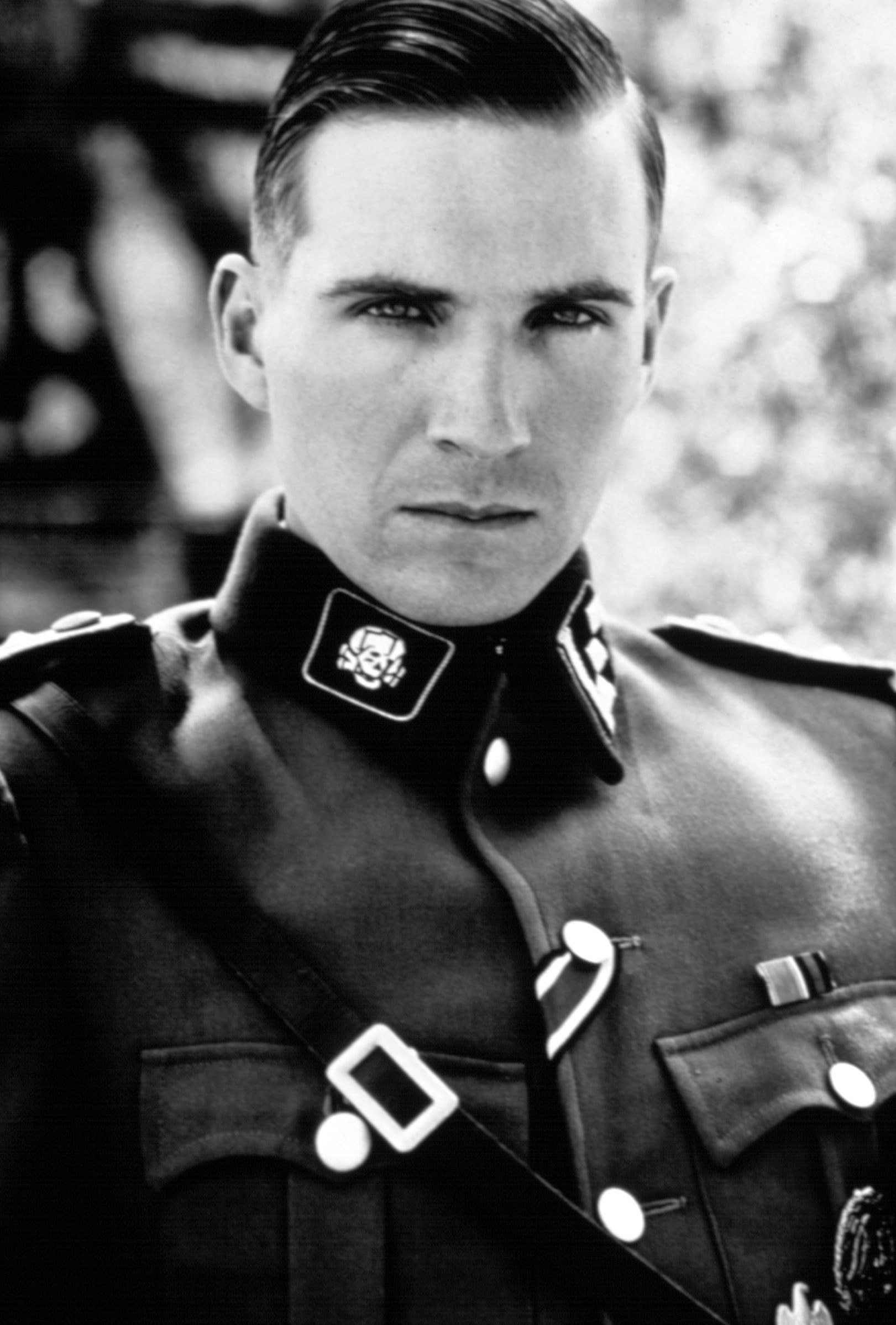 Closeup of young Ralph Fiennes