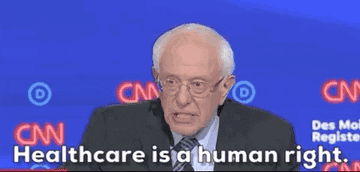 bernie sanders saying healthcare is a human right