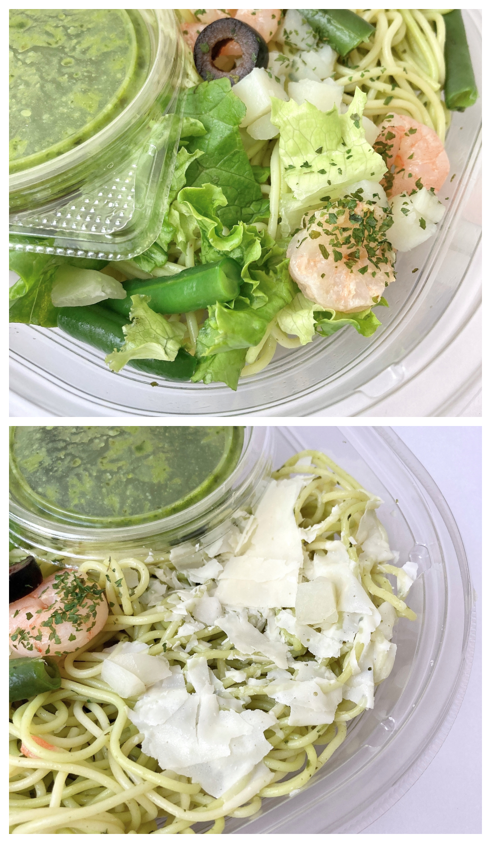 セブン-イレブンのオススメのパスタ「海老の冷製バジルソースパスタ」