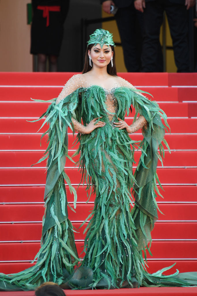 Urvashi Rautela attends the &quot;Club Zero&quot; red carpet during the 76th Annual Cannes Film Festival at Palais des Festivals