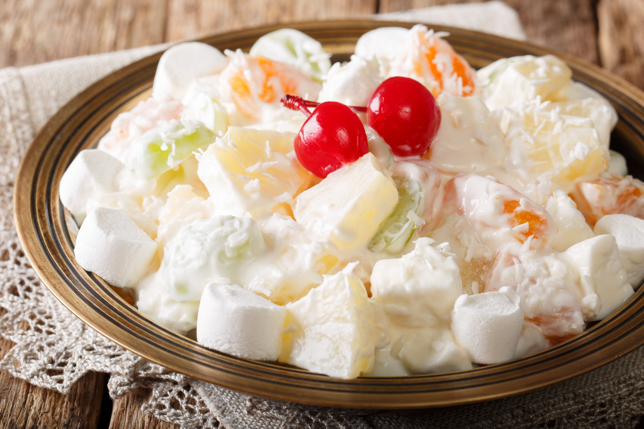 fruit salad with marshmallows