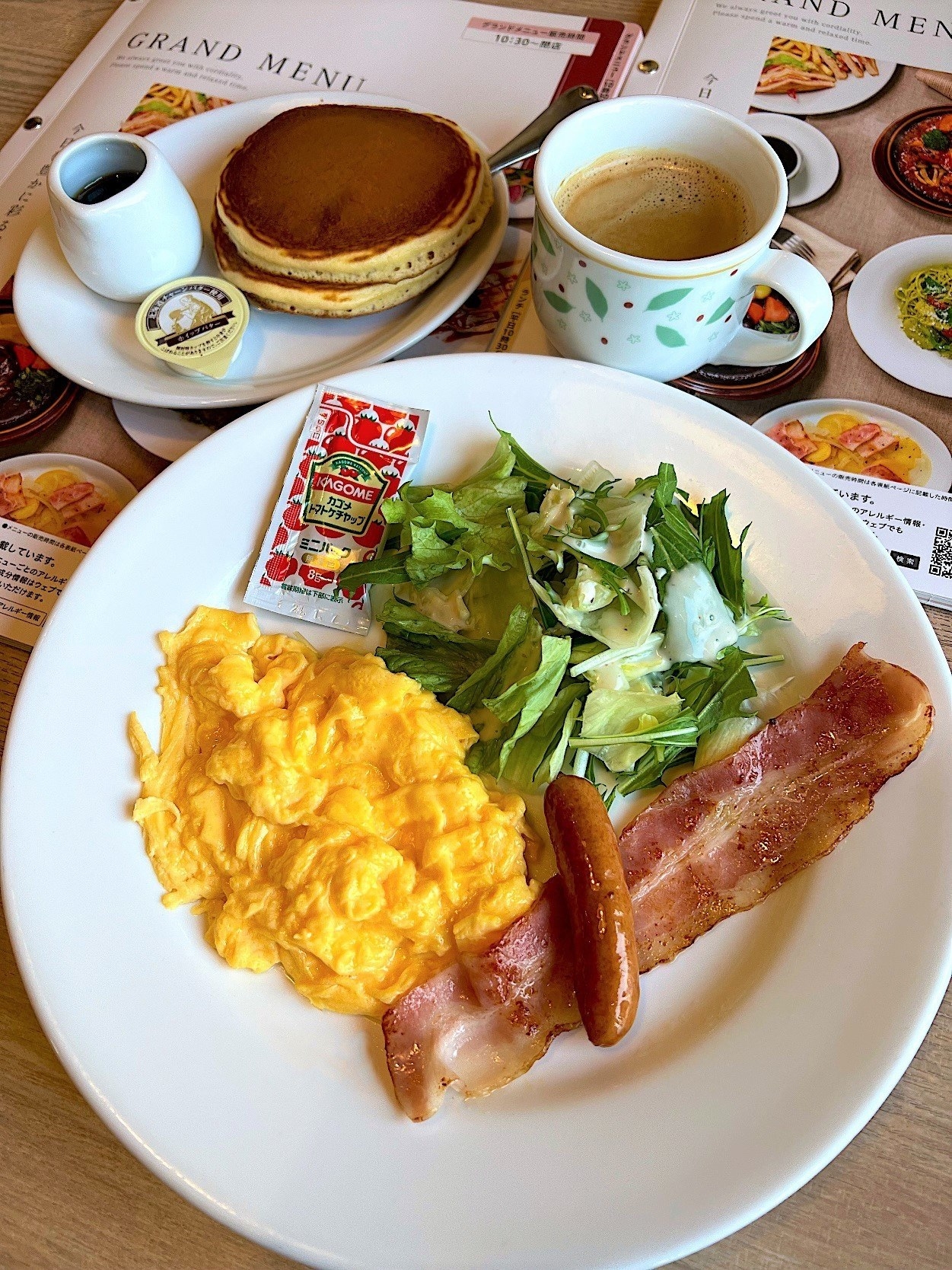 デニーズのオススメのメニュー「スクランブルエッグモーニング」