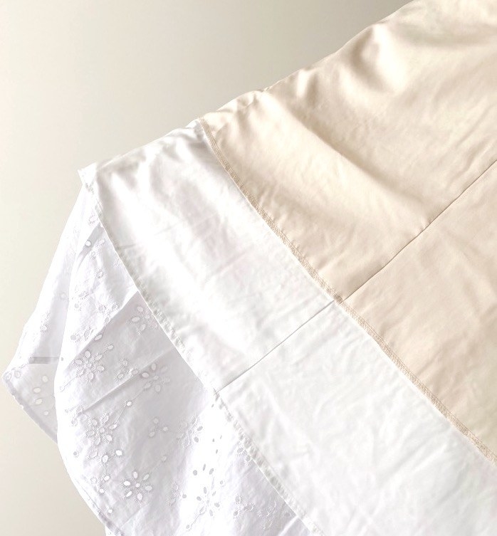 GUのオススメのスカート「コットンレースフレアロングスカート+E」