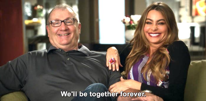 Jay and Gloria from "Modern Family"