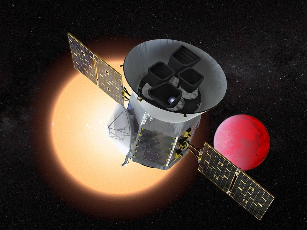 NASAが運用する宇宙望遠鏡「TESS」のイラスト