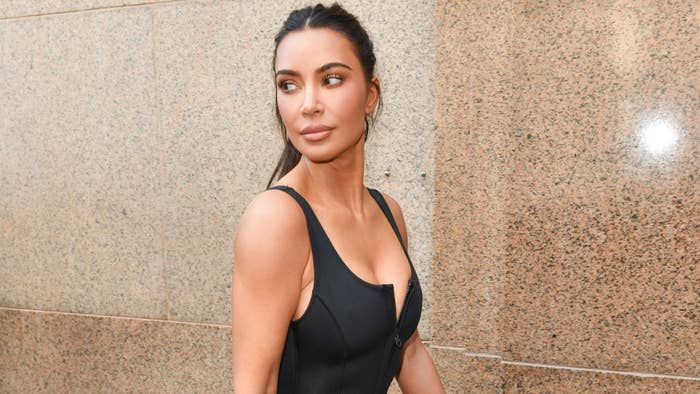 kim kardashian is pictured walking