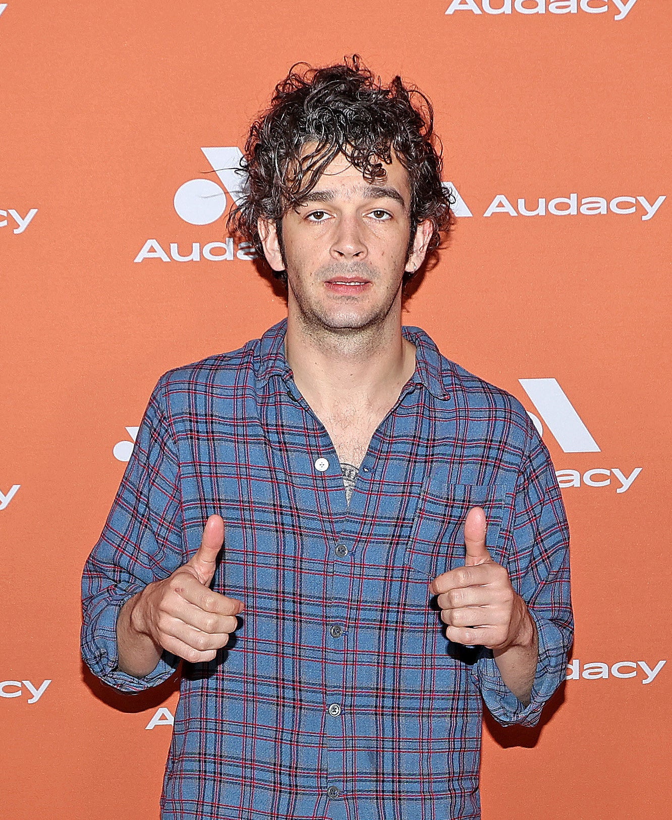 Matty giving two thumbs-up