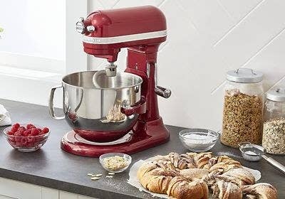 red kitchenaid mixer