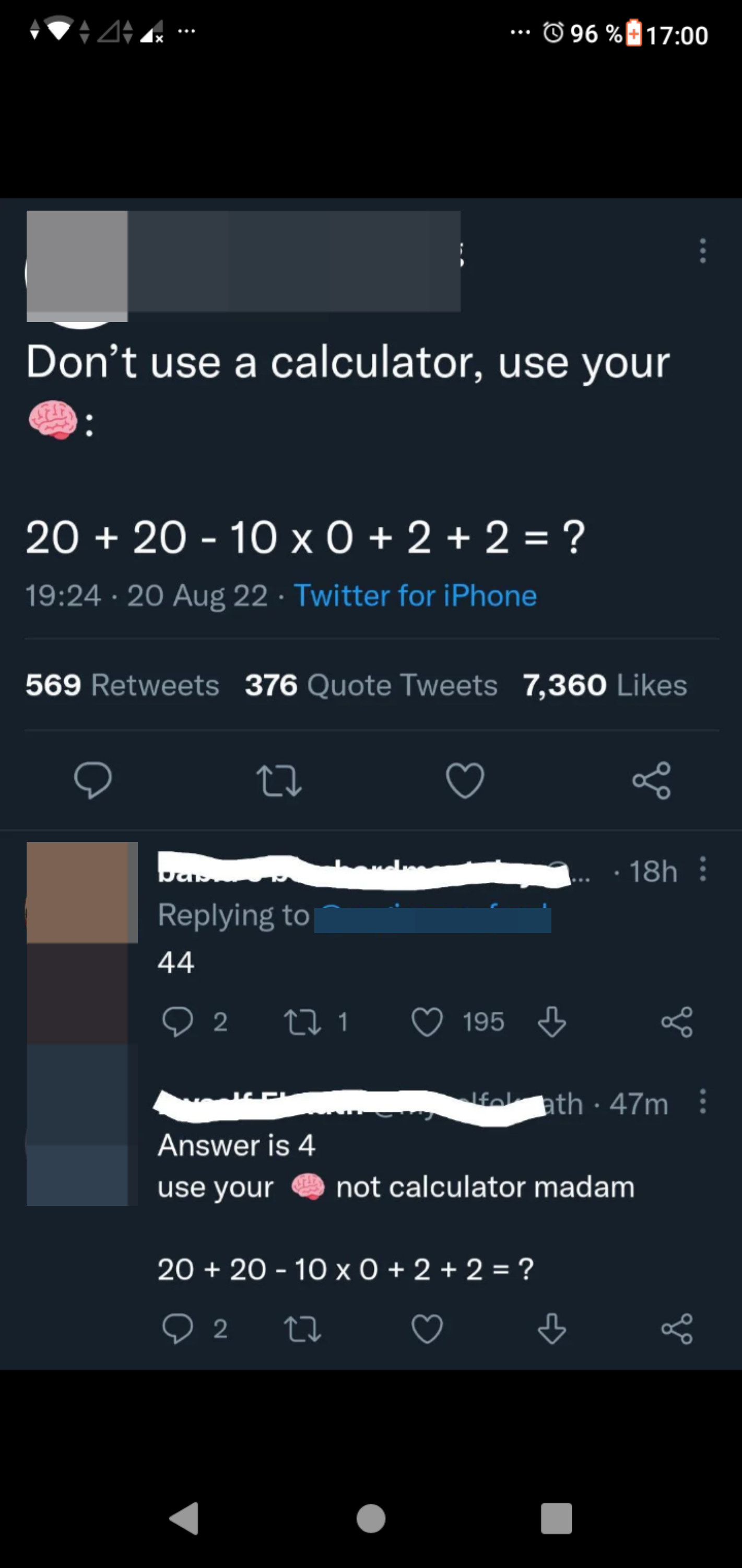 use your brain not calculator madam
