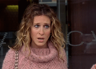 carrie bradshaw looking shocked