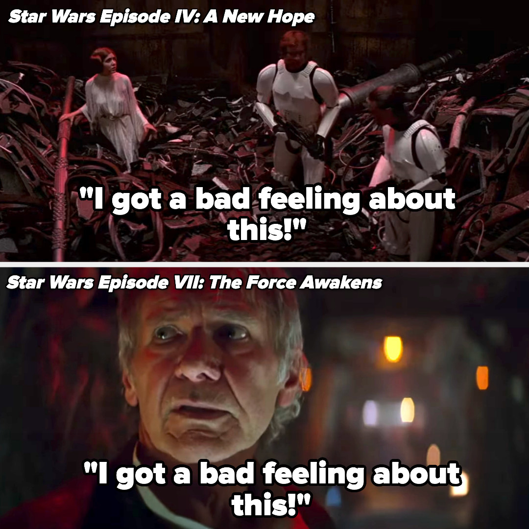 The line said in A New Hope and The Force Awakens