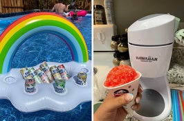 A snow cone machine, floating drink holder, mini luggage scale, and 24 other summer must-haves.
