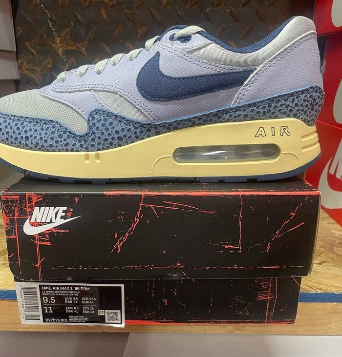 Nike Air Max 1 &#x27;86 Blue Safari Release Date DV7525-001 Box