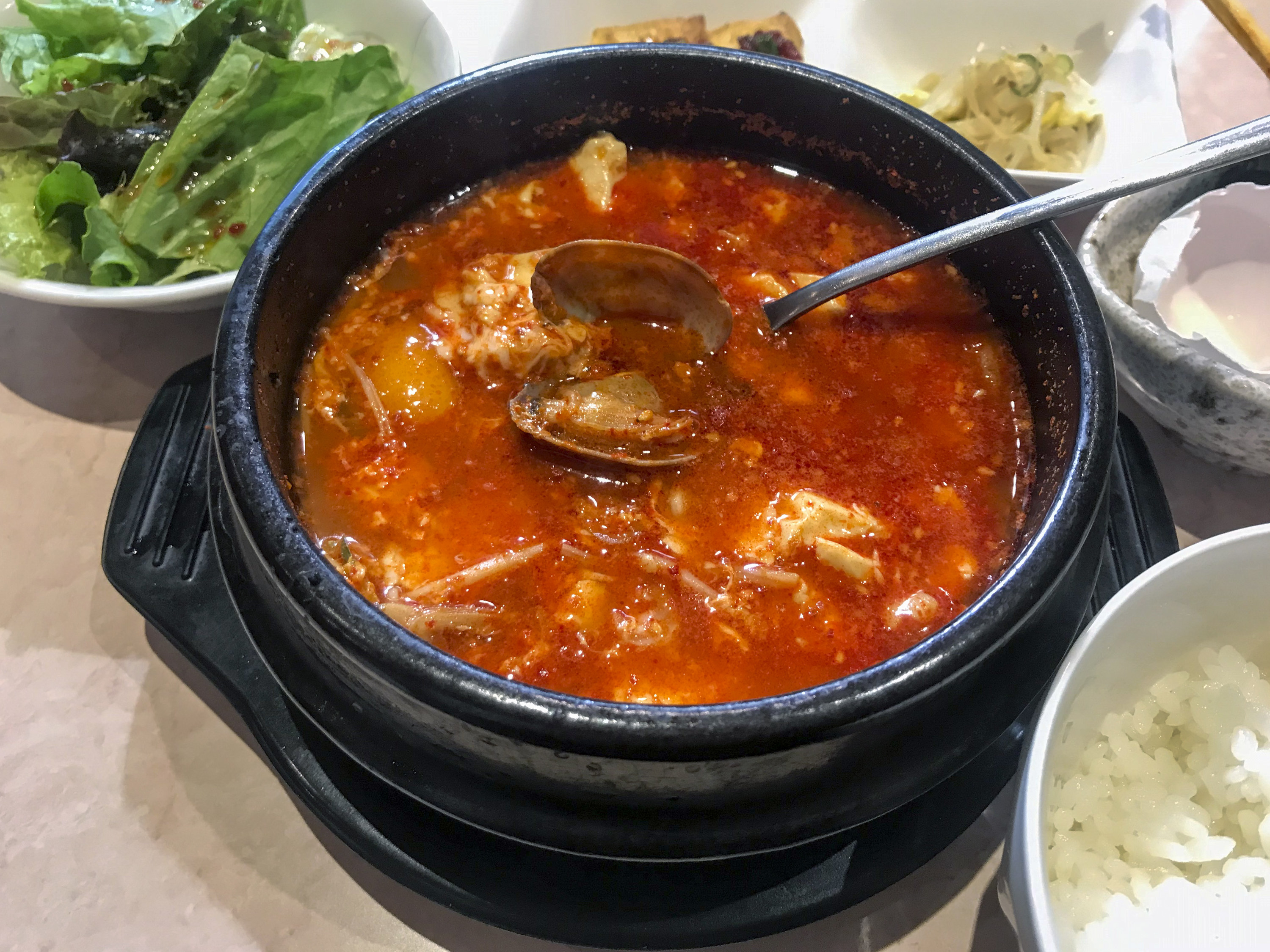 A bowl of Korean stew