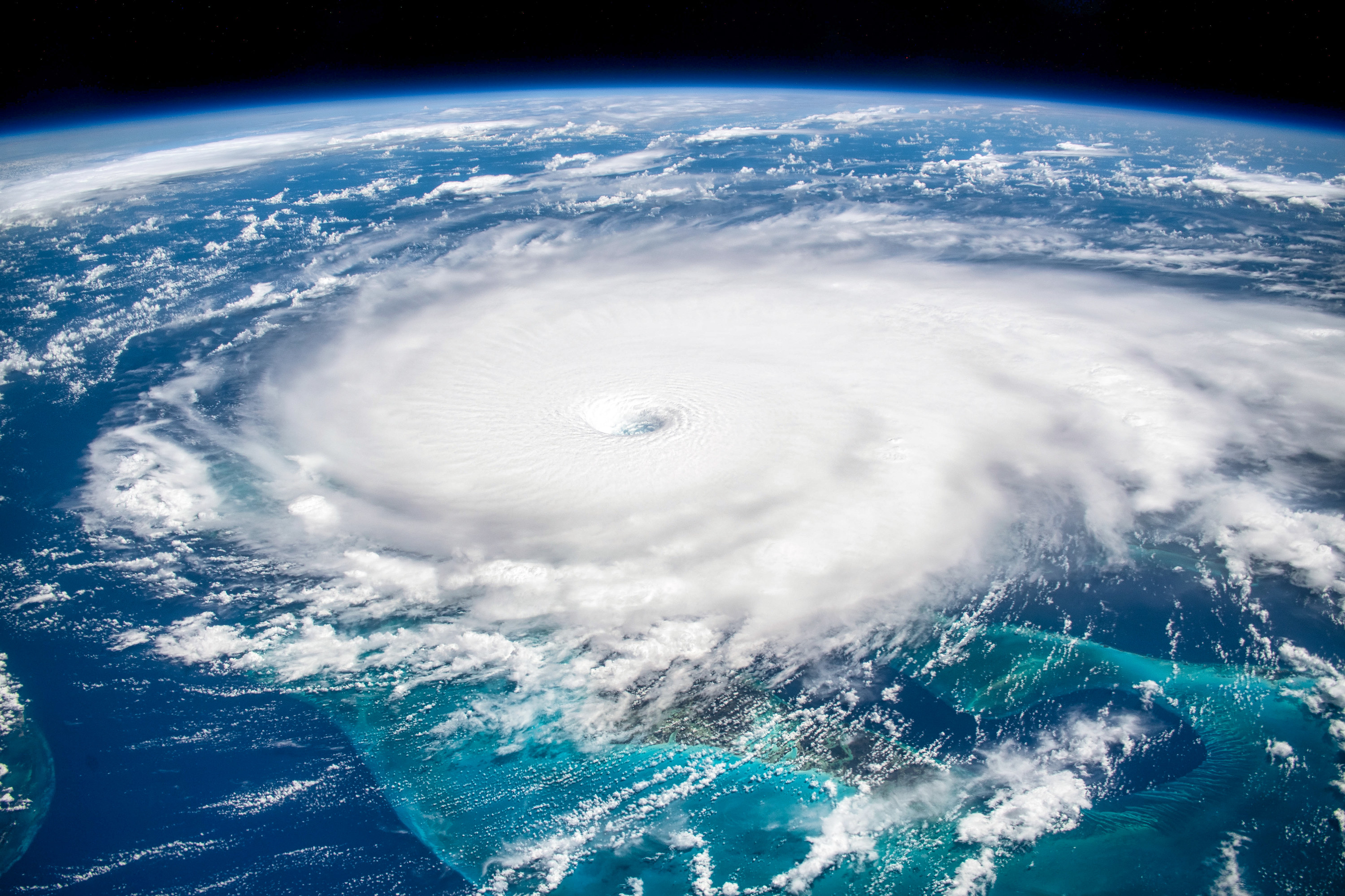 a hurricane from space