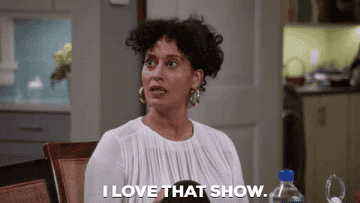 person saying, i love that show