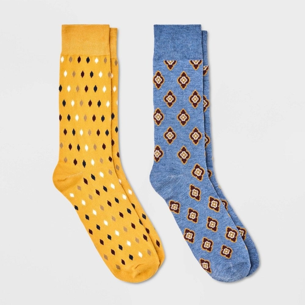 Image of yellow and blue socks