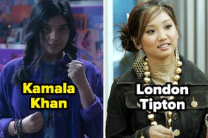 Kamala Khan and London Tipton, text: Kamala Khan London Tipton