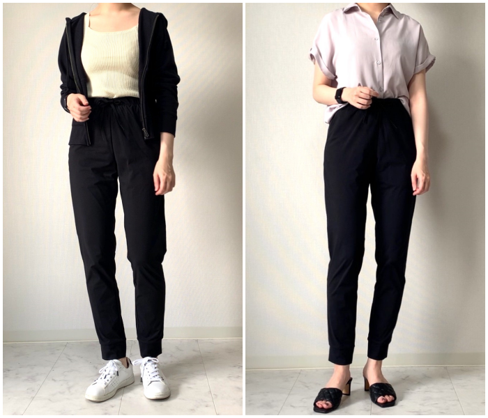 GU(ジーユー)のオススメのパンツ「ドライストレッチジョガーパンツGA」のコーディネート